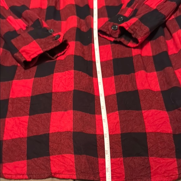 Universal threads women’s Red buffalo Plaid Button-Up Shirt xl - Picture 5 of 6